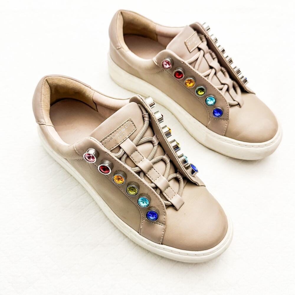 Kurt Geiger London Laney Coloful Stone Beige/Gray Leather Shoes Size 36.5 - Picture 7 of 7